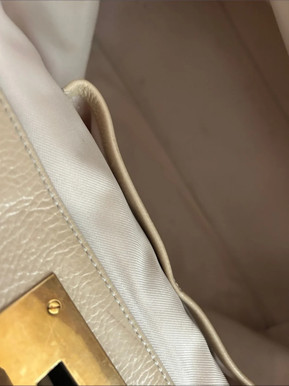 NWOT MARC JACOBS LARGE BUDDY PELLE BEIGE LEATHER VINTAGE EFFECT BAG WOMAN